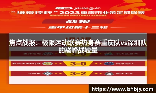 焦点战报：极限运动联赛热身赛重庆队vs深圳队的巅峰战较量